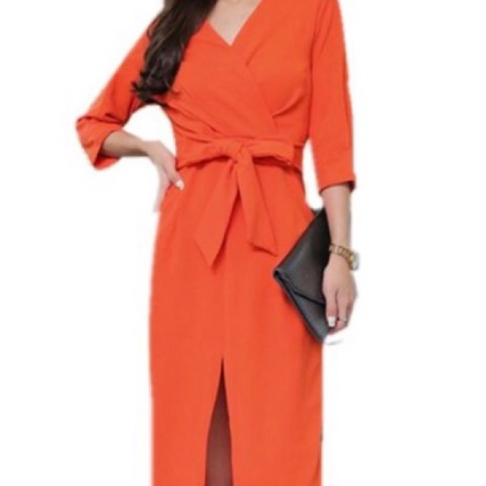 Burnt orange dress